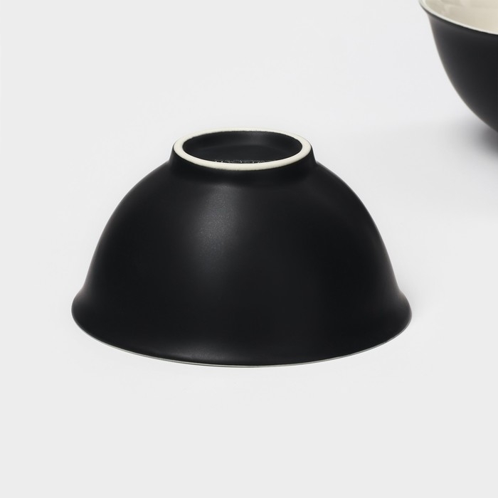 Набор салатников керамических Magistro Matt black, 250 мл, 11,5×5,6 см, 2 шт