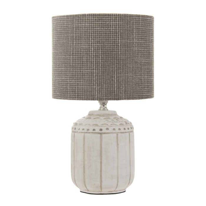 Настольная лампа Настольная лампа "Асни" Е14 40Вт бело-коричневый 19х19х32 см RISALUX