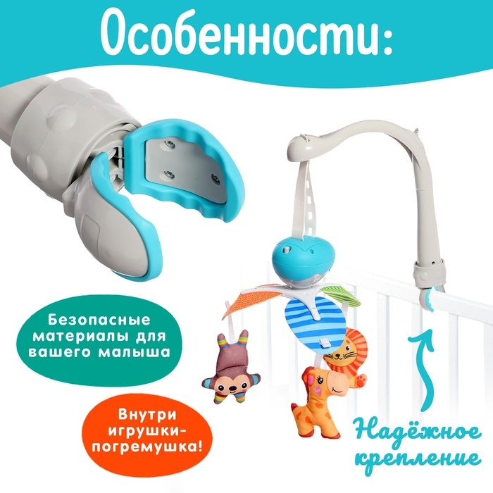 Мобиль музыкальный «Весёлые зверята» Мобиль музыкальный «Весёлые зверята»