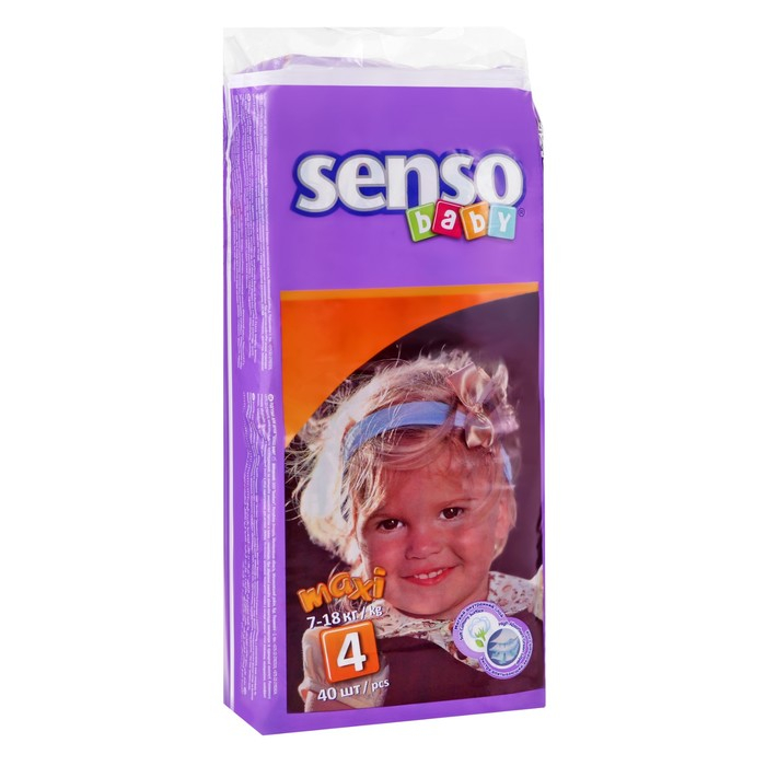 Подгузники «Senso baby» Maxi (7-18 кг), 40 шт Подгузники «Senso baby» Maxi (7-18 кг), 40 шт