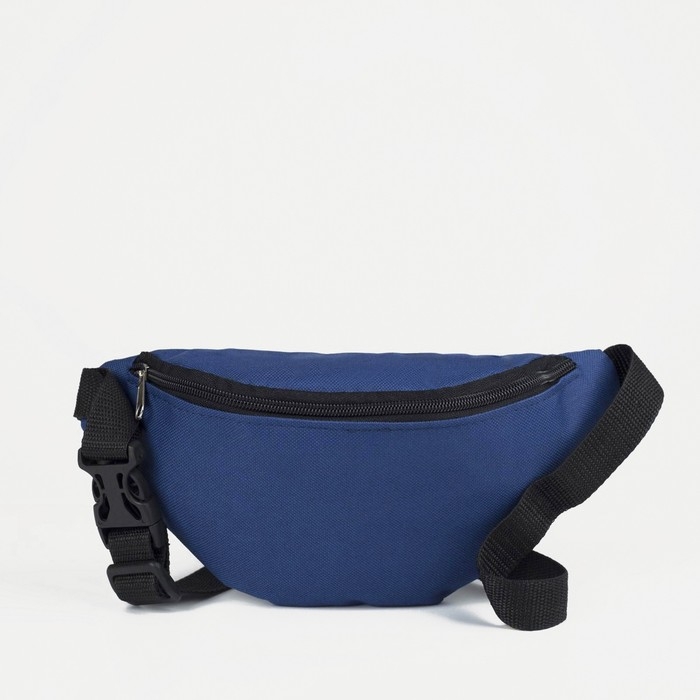Поясная сумка на молнии, цвет синий Поясная сумка на молнии, цвет синий