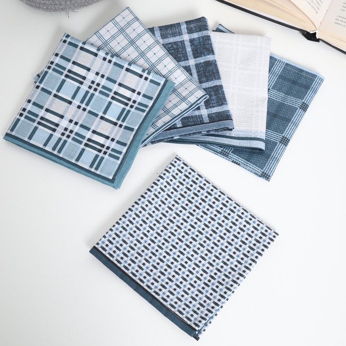 Платок носовой мужской 28х28см, 6шт, рис 21222-3, микс, ситец 100г/м, хл100% Платок носовой мужской 28х28см, 6шт, рис 21222-3, микс, ситец 100г/м, хл100%