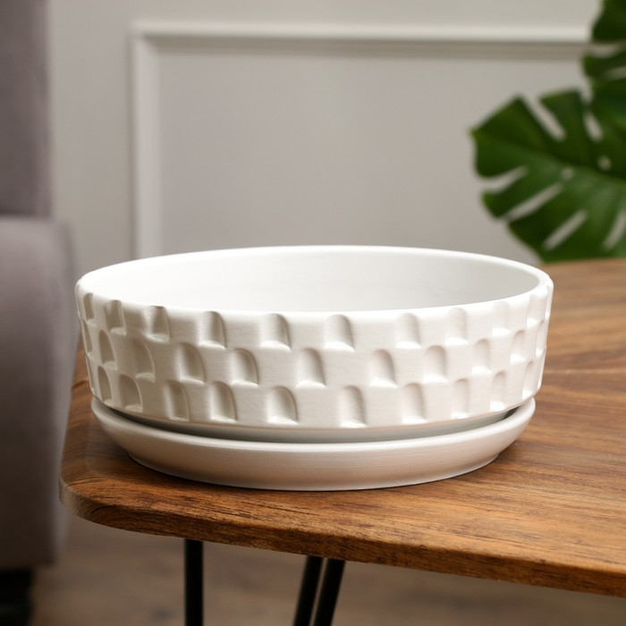 Горшок бонсайница Горшок бонсайница "Фелис" белый, 2 л