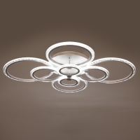 Люстра с ПДУ 1833/8WT LED 228Вт 3000-6000К диммер белый 95х58х15 см BayerLux