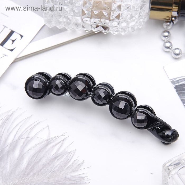 Банан для волос Банан для волос "Виртуоз" грани, 10,5 см, чёрный