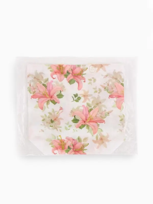 Сумка хозяйственная без застёжки, с цветочным принтом, 32&times;10&times;26 см, белая