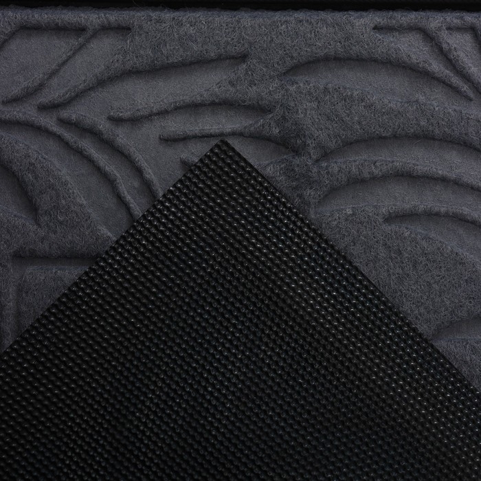 Коврик влаговпитывающий придверный Доляна &laquo;Welcome листья&raquo;, 40&times;60 см, цвет МИКС