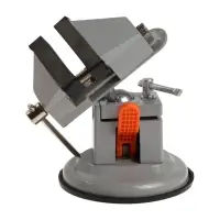 Мини-тиски алюминиевые ТУНДРА, усиленное крепление на присоске, поворотный шарнир, 75 мм