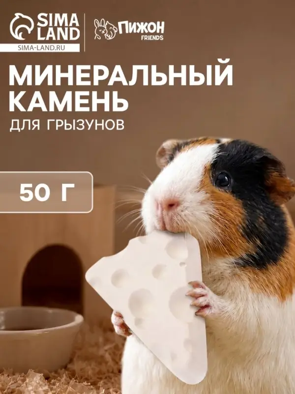 Минеральный камень для грызунов &laquo;Пижон&raquo;, сыр, 50 г