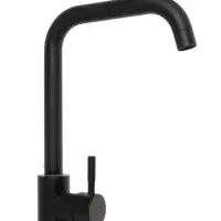 Смеситель для кухни ZEIN Z2506, высокий излив, картридж керамика 40 мм, нерж. сталь, черный