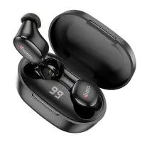 Наушники беспроводные Hoco E11, TWS, вакуумные, Bluetooth 5.1, 40/300 мАч, шумоподавление, чёрные