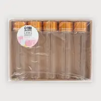 Баночки для хранения бисера, в крафтовой коробке, d=2.2&times;8 см, 5 шт.