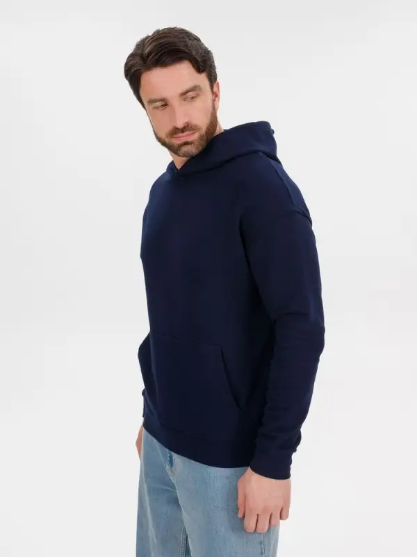 Худи оверсайз унисекс Outshine, темно-синее, размер XS/S Худи оверсайз унисекс Outshine, темно-синее, размер XS/S