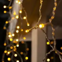 Гирлянда &laquo;Бахрома&raquo; 3&times;0.6 м, IP44, УМС, прозрачная нить, 160 SMD-LED, свечение тёплое белое, 220 В