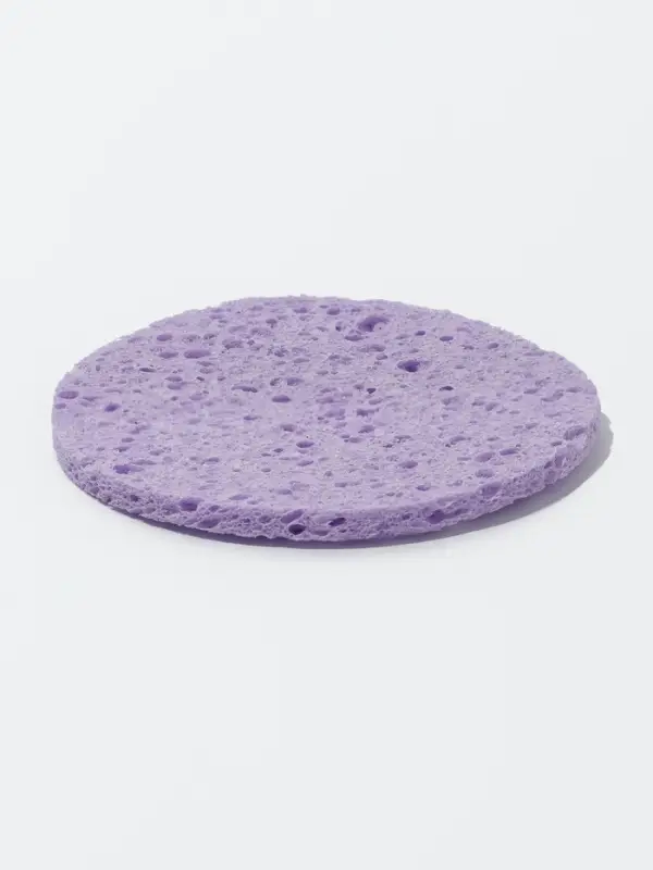 Спонж для умывания, d=8 см, фиолетовый