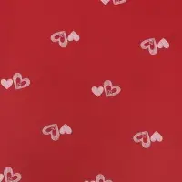 Пленка флористическая для цветов, &laquo;Двойные сердца&raquo;, красная, 57&times;57 см