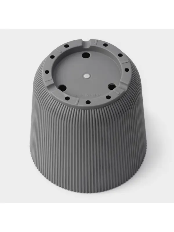 Горшок для цветов с поддоном, 15.5&times;16.5 см, серый