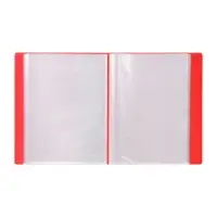 Папка с 100 вкладышами А4, 700 мкм, Calligrata, карман на корешке, красная