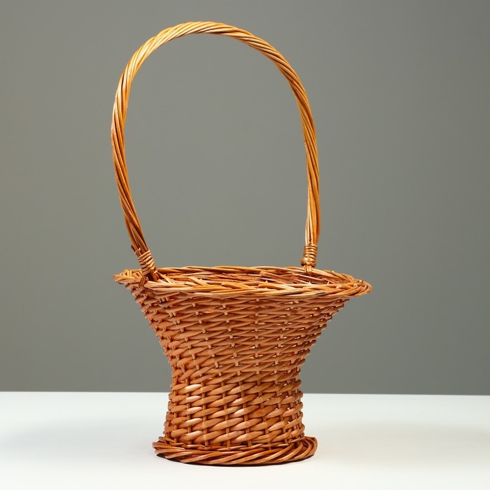 Корзина плетеная, ива, 29 х 29 х 19 х 45 см, коричневый Корзина плетеная, ива, 29 х 29 х 19 х 45 см, коричневый