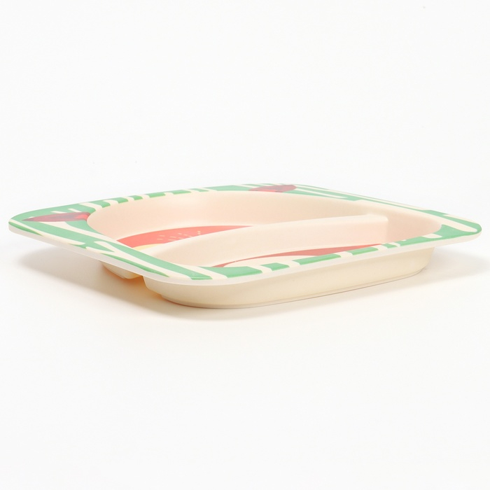 Набор детской посуды «Лисичка», из бамбука, 5 предметов: тарелка, миска, стакан, столовые приборы Набор детской посуды «Лисичка», из бамбука, 5 предметов: тарелка, миска, стакан, столовые приборы