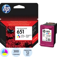 Картридж струйный HP 651 C2P11AE CMY цв. для DJ 5575