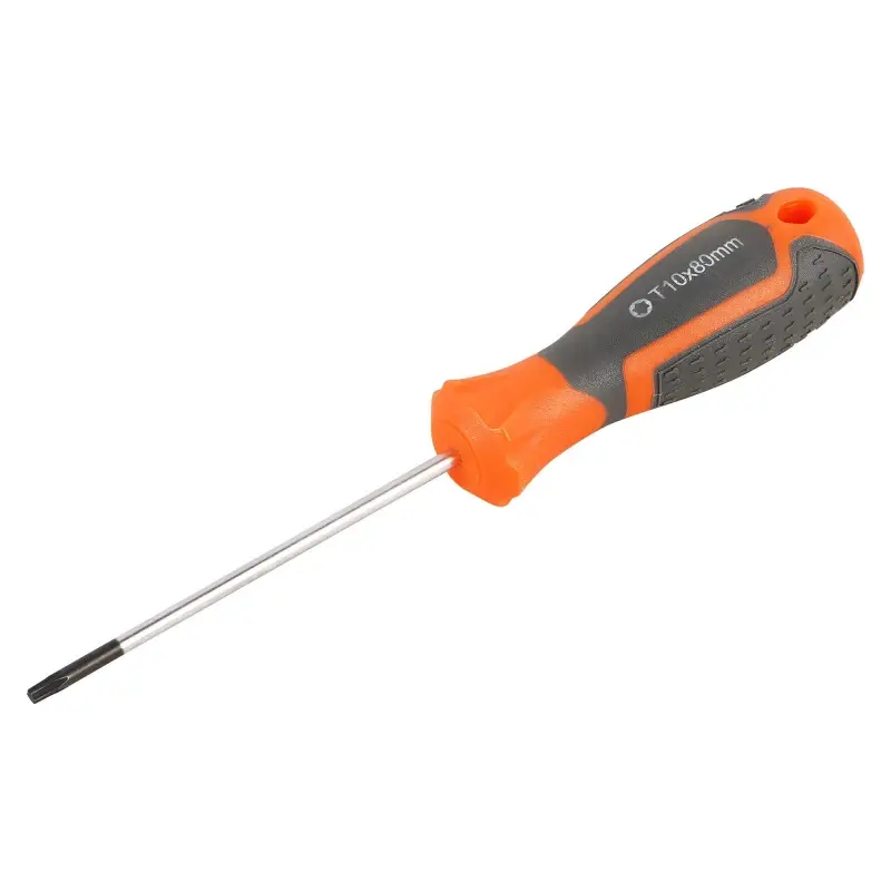 Отвертка TORX TX10x80мм, магнитный наконечник, пласт.подвес