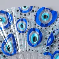 Веер складной пластик &laquo;Глаза от сглаза&raquo;, блеск, 23 см