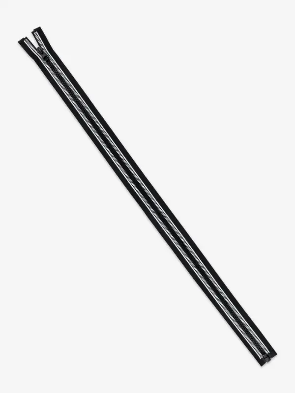 Молния &laquo;Трактор&raquo;, №5, разъёмная, замок автомат, 60 см, чёрная, белая