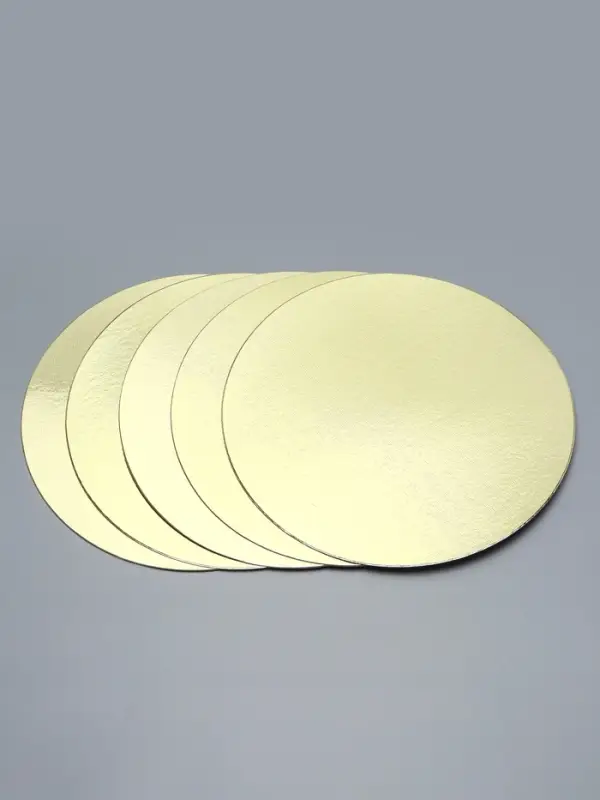 Подложка кондитерская, золотая 24 см - Набор 5 шт.