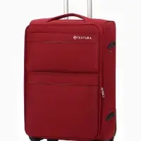 Чемодан на колёсах TEXTURA, с увеличением, кодовый замок, 42&times;26&times;68 см, 24", красный