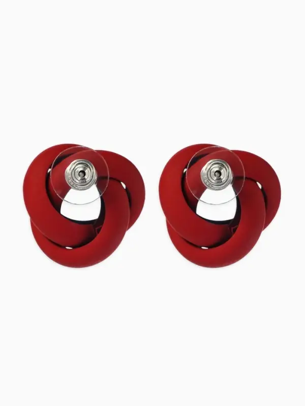 Серьги металл &laquo;Атмосфера&raquo;, витые, красные