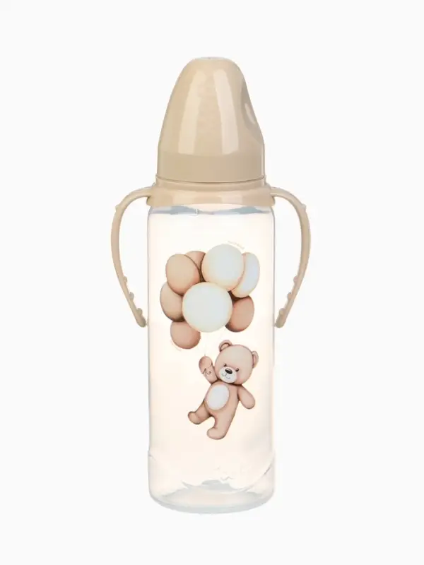 Бутылочка для кормления «Baby Bear» 250 мл, цилиндр, бежевый Mum&Baby Бутылочка для кормления «Baby Bear» 250 мл, цилиндр, бежевый Mum&Baby
