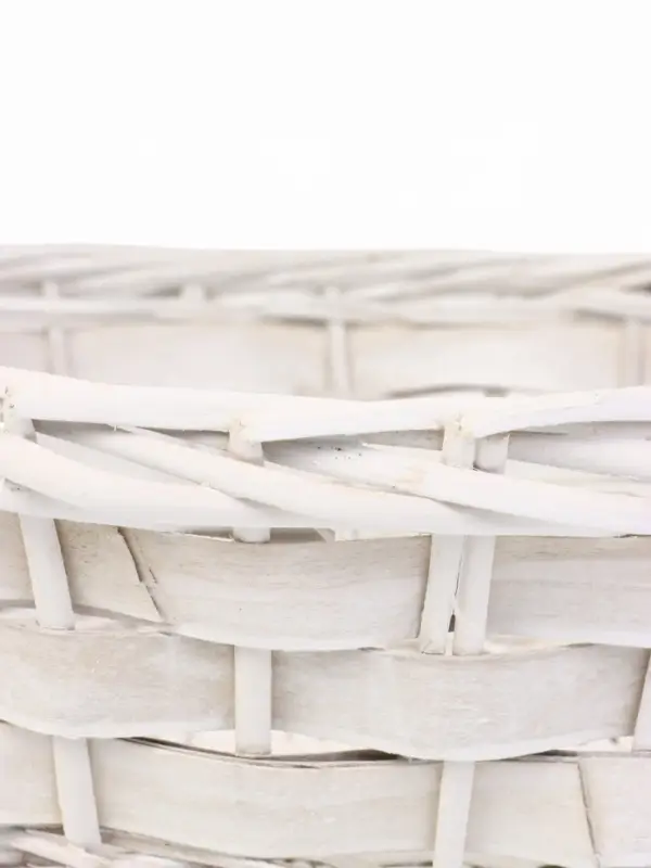 Набор корзин 2 шт  41х36х12, 36х33х112 см ручка h=20 см белый