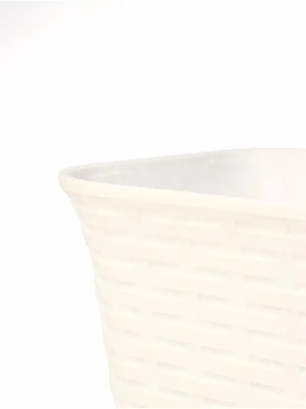 Ящик балконный для цветов &laquo;Ротанг&raquo;, 18 л, 63&times;20&times;14.5 см, с дренажной вставкой, пластиковый, белый