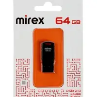 Флешка Mirex KAMBA, 64 Гб ,USB 2.0, чт до 23 Мб/с, зап до 20 Мб/с, черная Флешка Mirex KAMBA, 64 Гб ,USB 2.0, чт до 23 Мб/с, зап до 20 Мб/с, черная