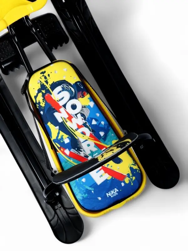 Снегокат &laquo;Тимка спорт 4-1 Зимний спорт&raquo;, ТС4-1/С, со спинкой и ремнём безопасности