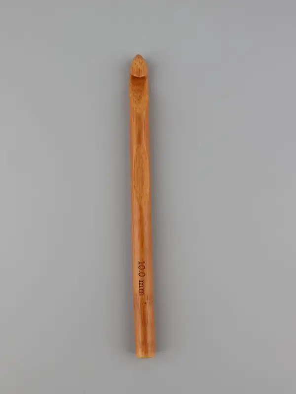 Крючок для вязания, бамбуковый, d=10 мм, 15 см
