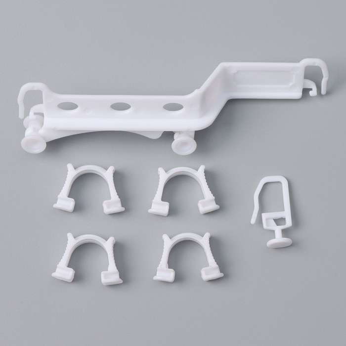 Карниз двухрядный, «Ультракомпакт. Лабиринт», 160 см, с декоративной планкой, цвет белый Карниз двухрядный, «Ультракомпакт. Лабиринт», 160 см, с декоративной планкой, цвет белый