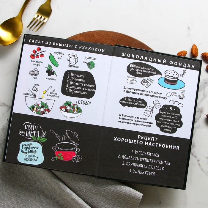 Ежедневник для записи рецептов Eat cook LOVE А5, 80 листов Ежедневник для записи рецептов Eat cook LOVE А5, 80 листов