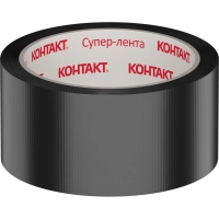 Клейкая лента армированная КОНТАКТ, 50ммx10м, 175мкм, черная (25326)