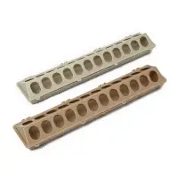 Кормушка-поилка для перепелов, 24 ячейки, лотковая, пластик