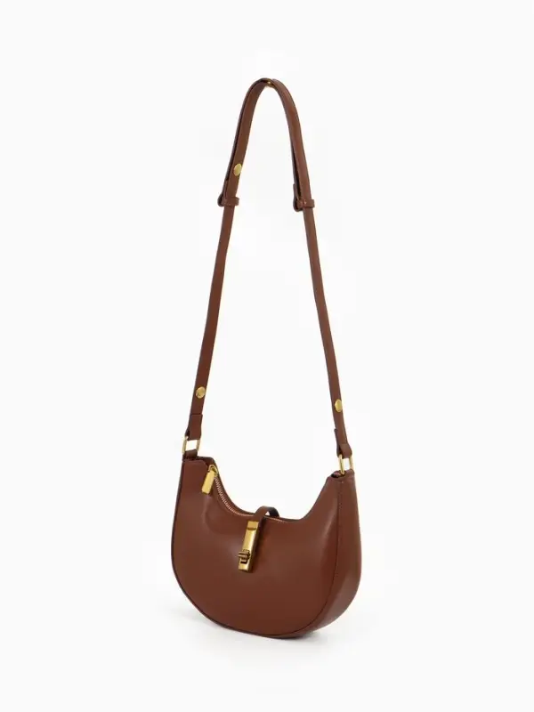 Сумка женская багет TEXTURA на молнии, 24&times;6&times;14 см, коричневая