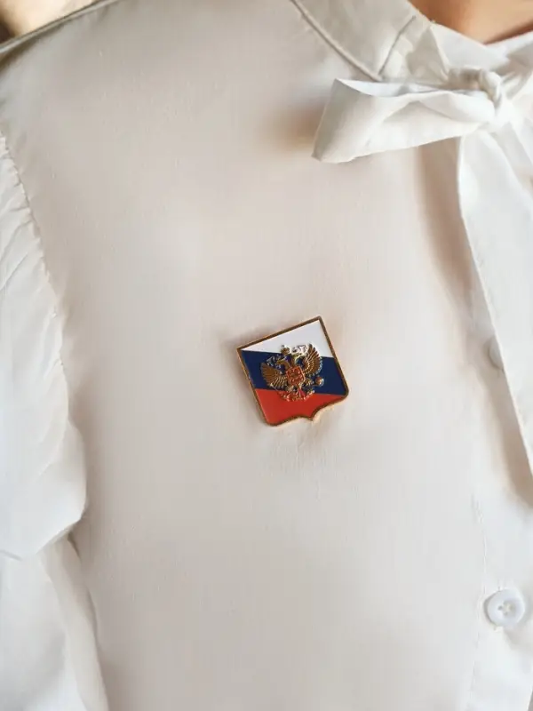 Значок &laquo;Герб&raquo;, 3 см, цветной в золоте