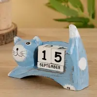 Календарь настольный «Кошка», 13×4×10 см, дерево