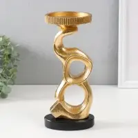Подсвечник на 1 свечу &laquo;Абстракция. Слон&raquo;, полистоун, золото, 10.9&times;9.5&times;23.8 см