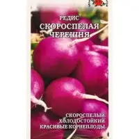 Семена Редис Скороспелая черешня /Сотка/ 1 г/скор./ фиолетовый/ *800 Семена Редис Скороспелая черешня /Сотка/ 1 г/скор./ фиолетовый/ *800