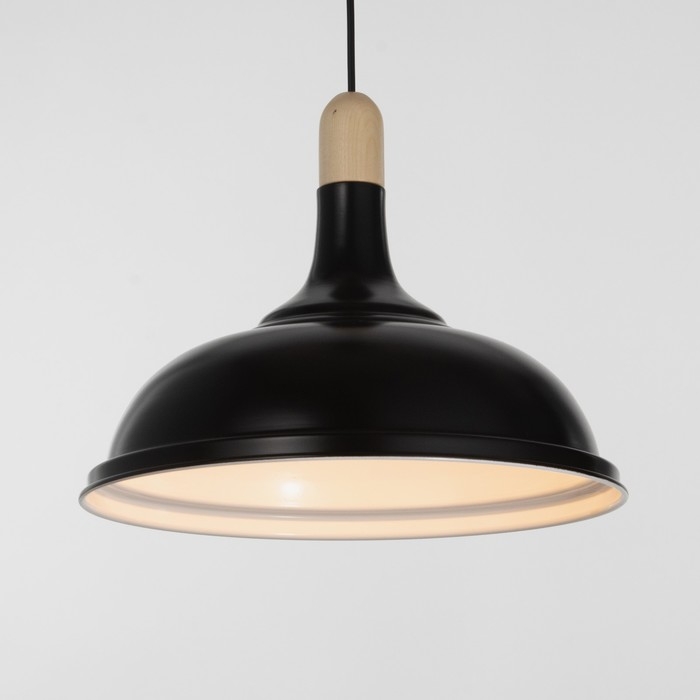 Люстра подвес Люстра подвес "Дардо" 1х40Вт Е27 черный/коричневый 38,5х38,5х70см