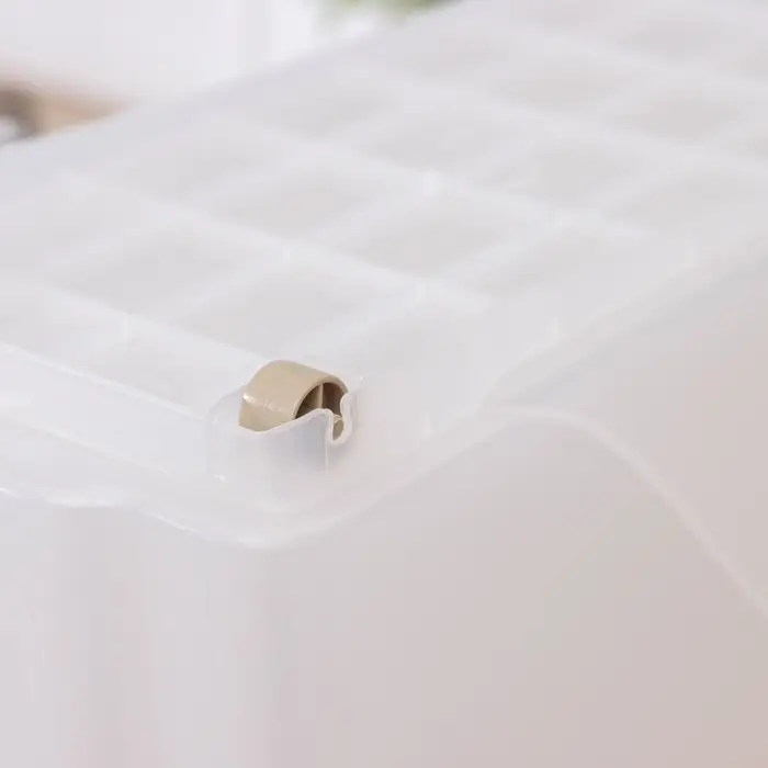 Контейнер для хранения Альт-Пласт, 10 л, пластик, 46&times;16&times;23.5 см, на колесиках, прозрачный