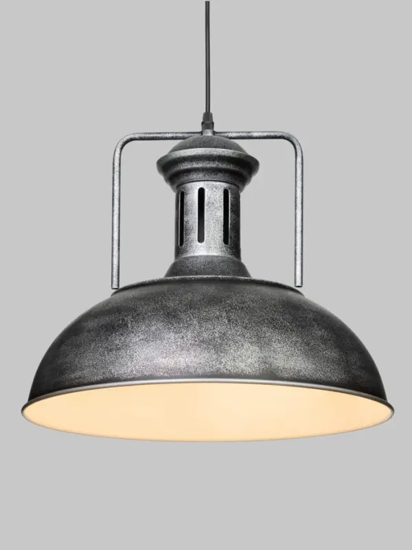 Светильник подвесной BayerLux William, 1&times;40 Вт, Е27, чёрно-серебристый, 40&times;40&times;35-100 см