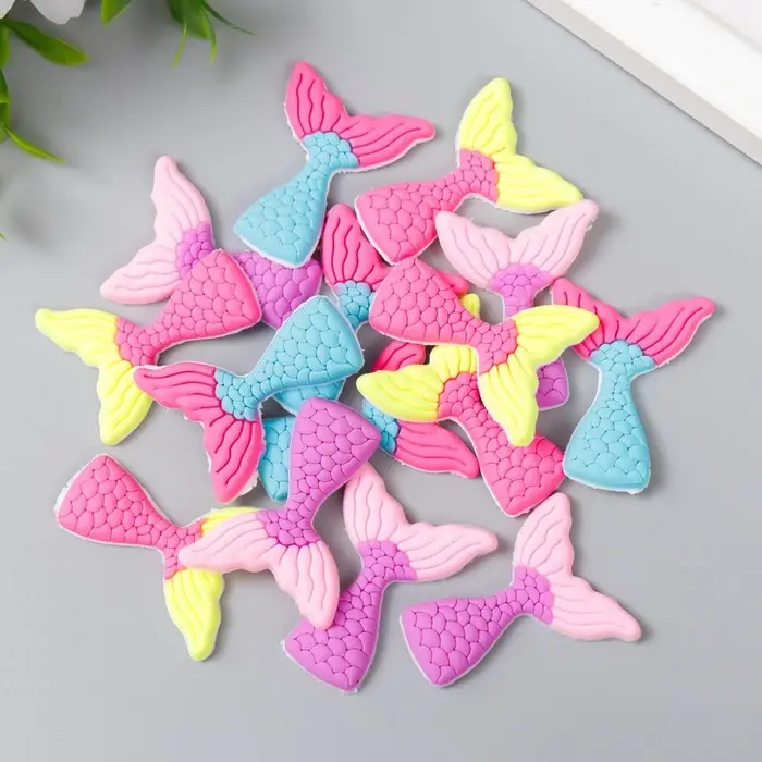 Декор для творчества резина Декор для творчества резина "Хвост русалки" набор 15 шт 3,5х2,7 см
